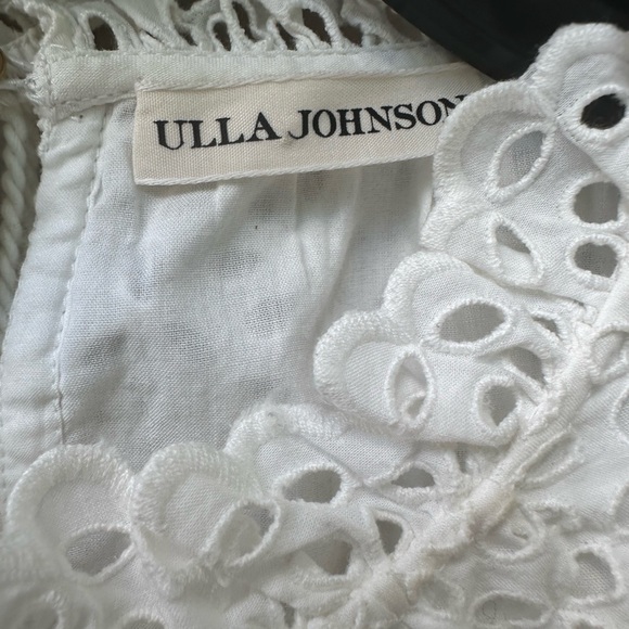Ulla Johnson Norah Eyelet Mini Dress in White Short Sleeve Ruffle - Picture 5 of 11